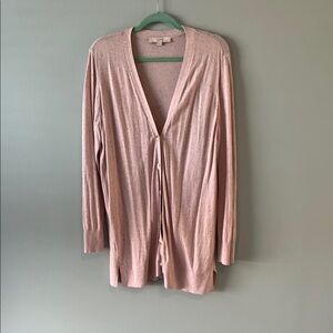 LOFT Blush Boyfriend Cardigan